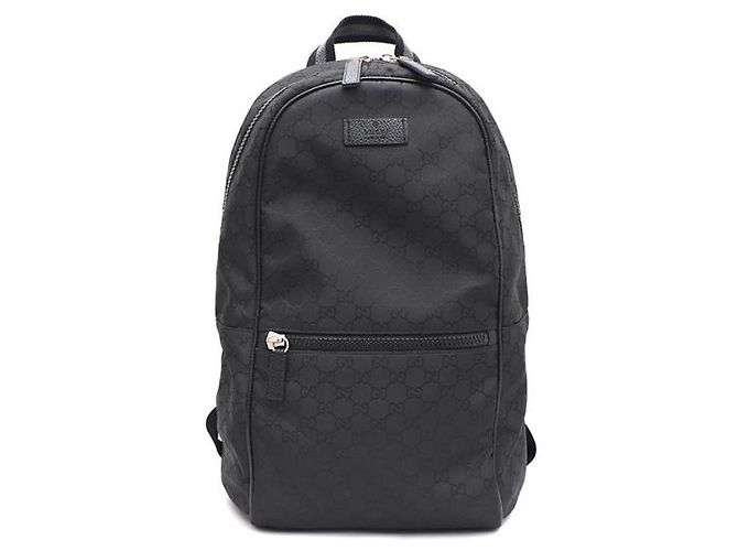 Gucci Großer Rucksack aus Micro GG-Gewebe Schwarz - Ansicht 8
