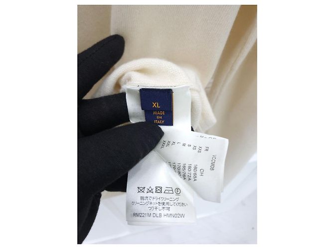 Louis Vuitton Intarsia Graphic Cashmere Crewneck XL Weiß - Ansicht 4