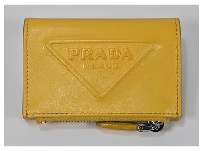 Prada Tarjetero de cuero Dorado - vista 2