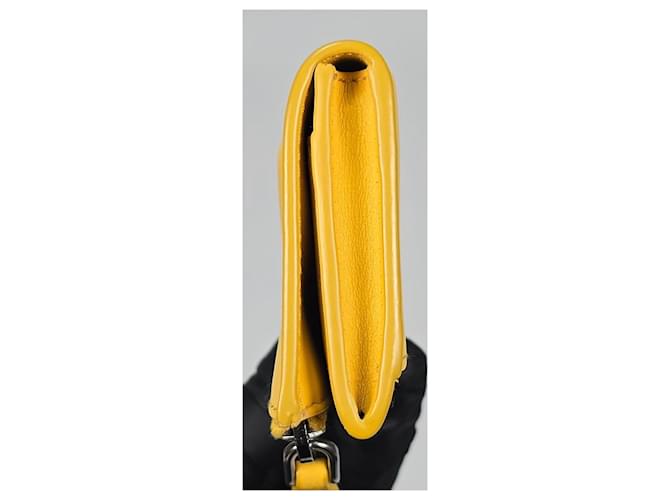 Prada Tarjetero de cuero Dorado - vista 6