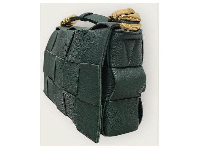 Bottega Veneta Borsa Cassette Rain Tree Green Gold Clip Verde - vista 2