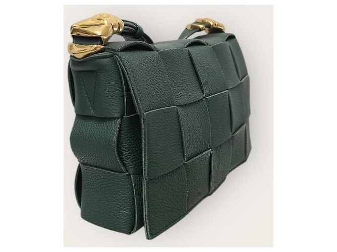 Bottega Veneta Borsa Cassette Rain Tree Green Gold Clip Verde - vista 3