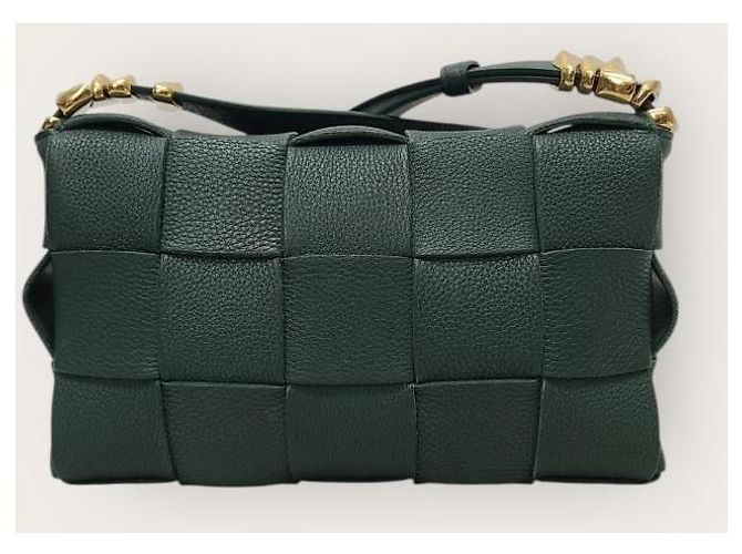Bottega Veneta Borsa Cassette Rain Tree Green Gold Clip Verde - vista 5