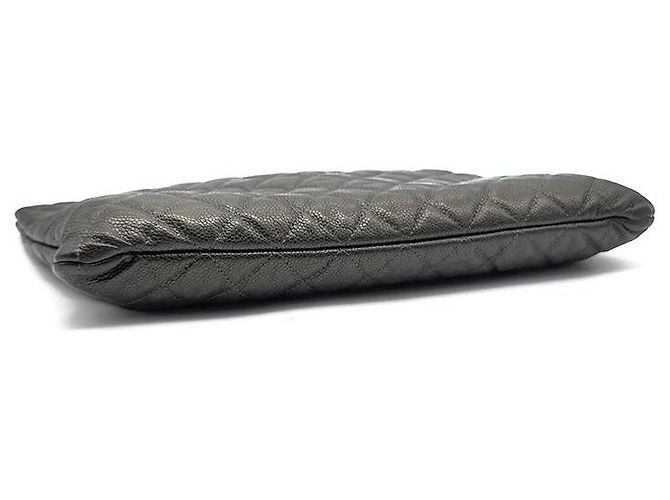 Chanel Clutch Caviar Large Castaño - vista 5