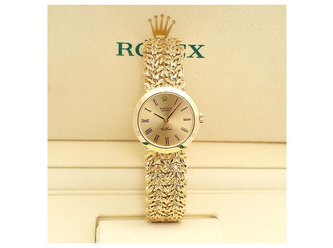Rolex Vintage Goldene Damenuhr, klein, Handaufzug - Ansicht 2