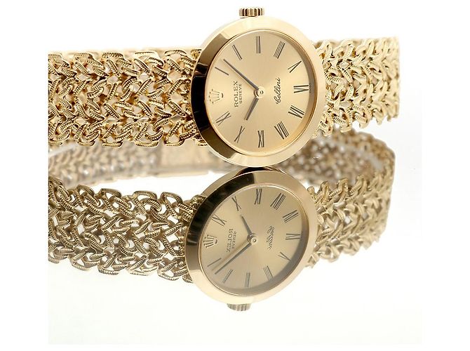 Rolex Vintage Goldene Damenuhr, klein, Handaufzug - Ansicht 22