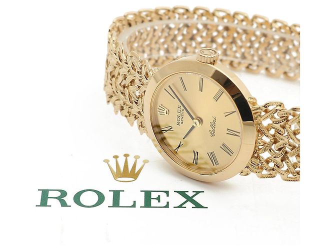 Rolex Vintage Goldene Damenuhr, klein, Handaufzug - Ansicht 27
