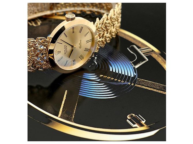 Rolex Vintage Goldene Damenuhr, klein, Handaufzug - Ansicht 28