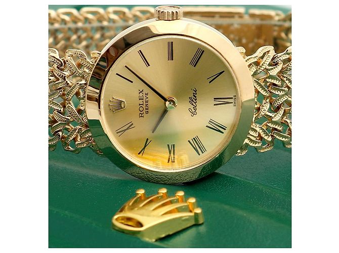 Rolex Vintage Goldene Damenuhr, klein, Handaufzug - Ansicht 29
