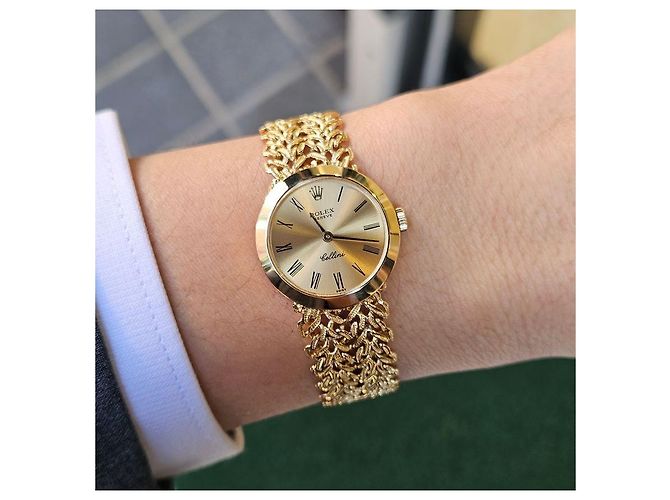 Rolex Vintage Goldene Damenuhr, klein, Handaufzug - Ansicht 5