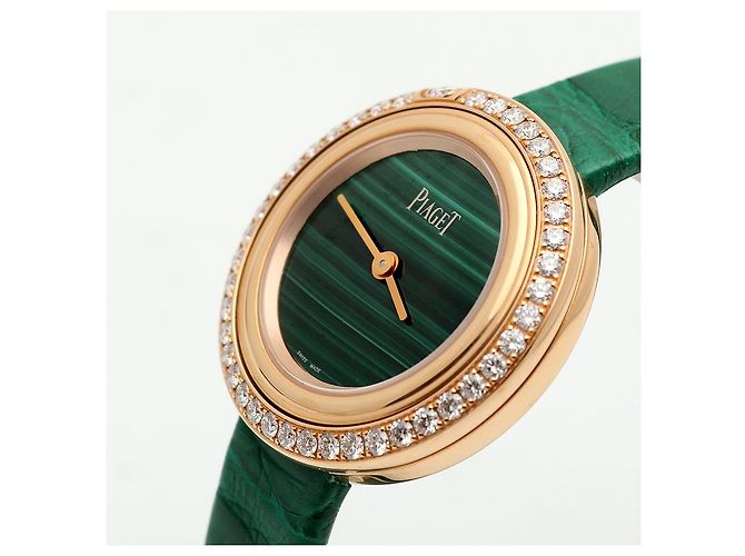 Piaget Possession Malachite Pink Gold Women's Watch Diamond Warranty Box - view 14