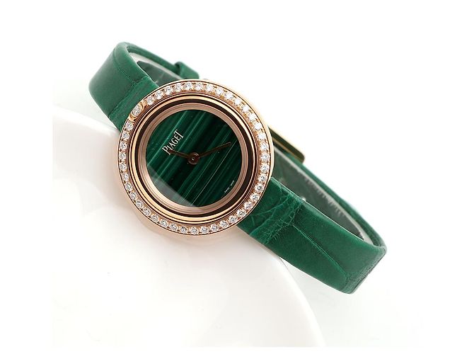 Piaget Possession Malachite Pink Gold Women's Watch Diamond Warranty Box - view 20