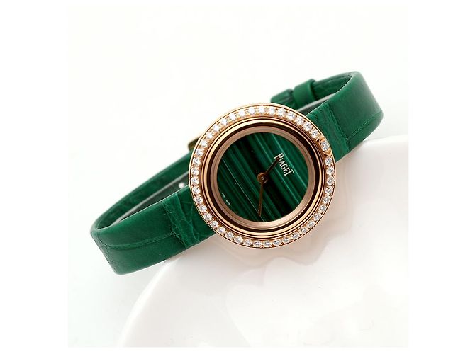 Piaget Possession Malachite Pink Gold Women's Watch Diamond Warranty Box - view 21