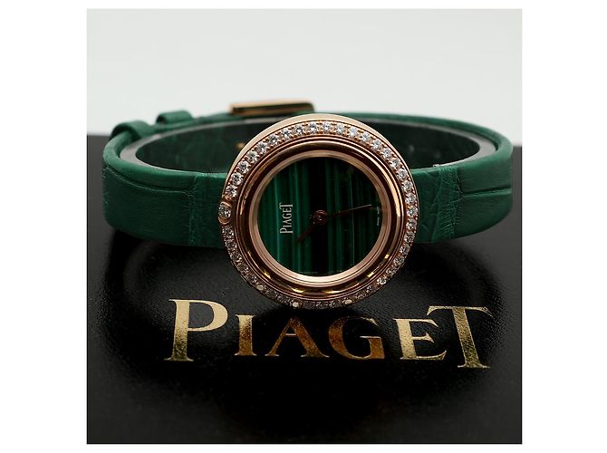 Piaget Possession Malachite Pink Gold Women's Watch Diamond Warranty Box - view 26