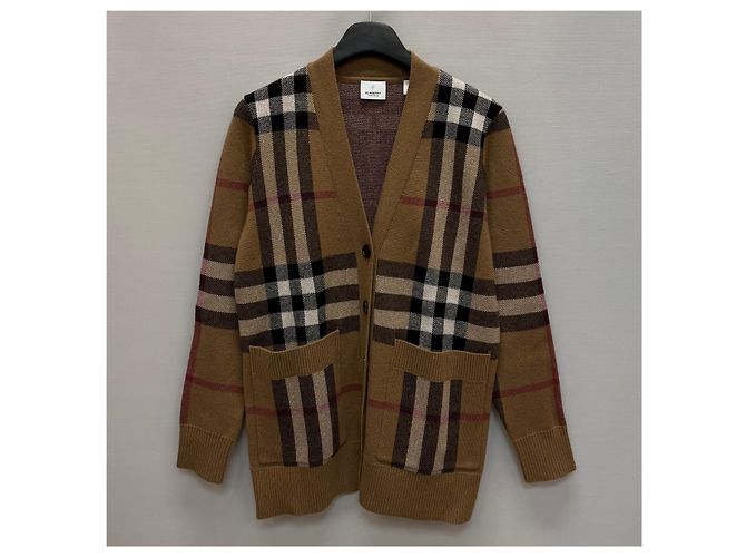 Burberry Karo-Jacquard-Cardigan aus Wolle und Kaschmir Mehrfarben - Ansicht 2