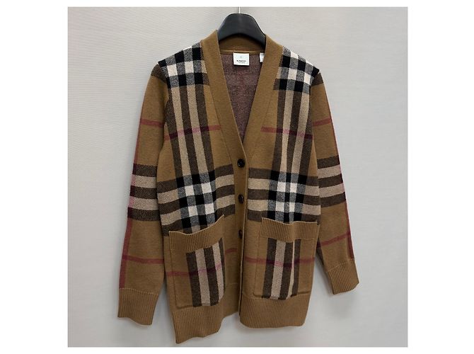 Burberry Karo-Jacquard-Cardigan aus Wolle und Kaschmir Mehrfarben - Ansicht 3