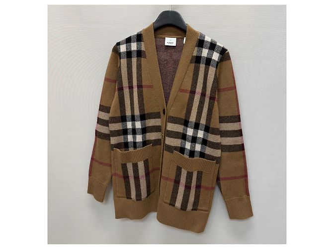 Burberry Karo-Jacquard-Cardigan aus Wolle und Kaschmir Mehrfarben - Ansicht 4