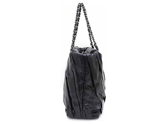 Chanel Borsa shopper e borsa a tracolla Season in pelle nera con catena CC Nero - vista 3