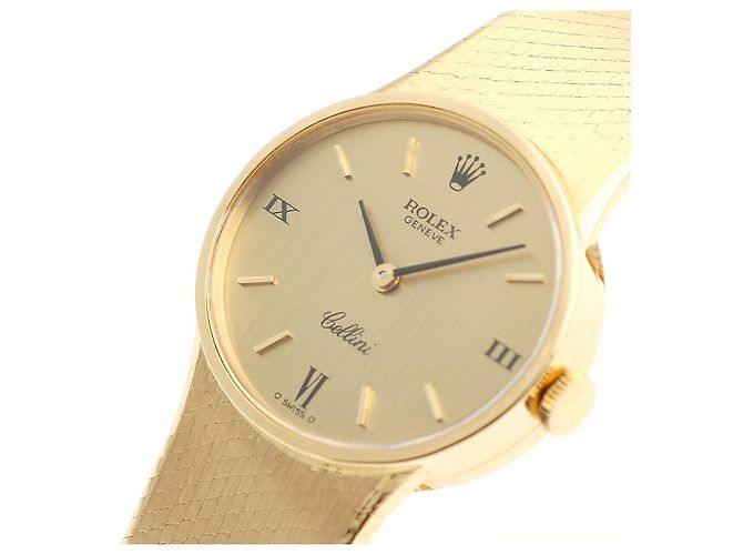 Rolex Cellini Vintage Small Damenuhr integriert, Gold, Gold Golden - Ansicht 13