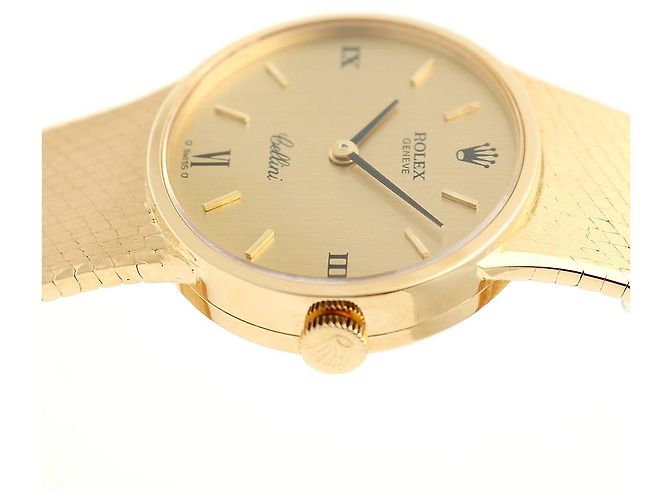 Rolex Cellini Vintage Small Damenuhr integriert, Gold, Gold Golden - Ansicht 15