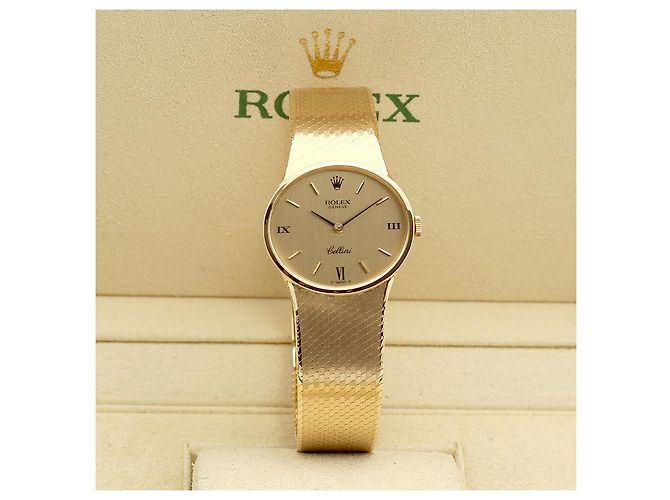 Rolex Cellini Vintage Small Damenuhr integriert, Gold, Gold Golden - Ansicht 2