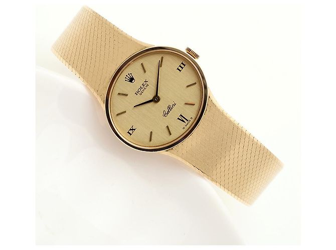 Rolex Cellini Vintage Small Damenuhr integriert, Gold, Gold Golden - Ansicht 20