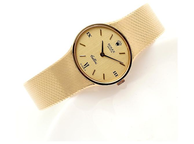 Rolex Cellini Vintage Small Damenuhr integriert, Gold, Gold Golden - Ansicht 21