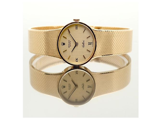 Rolex Cellini Vintage Small Damenuhr integriert, Gold, Gold Golden - Ansicht 22