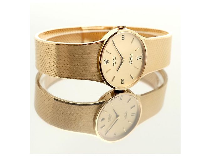Rolex Cellini Vintage Small Damenuhr integriert, Gold, Gold Golden - Ansicht 23