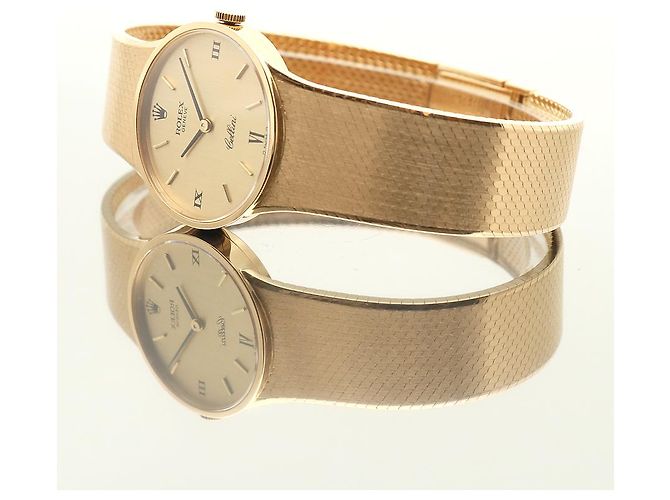 Rolex Cellini Vintage Small Damenuhr integriert, Gold, Gold Golden - Ansicht 24