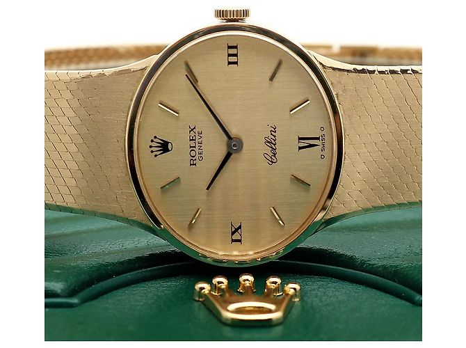 Rolex Cellini Vintage Small Damenuhr integriert, Gold, Gold Golden - Ansicht 27