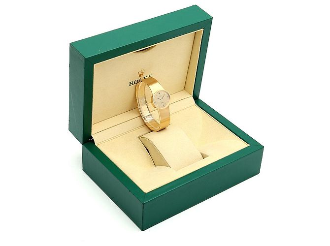 Rolex Cellini Vintage Small Damenuhr integriert, Gold, Gold Golden - Ansicht 28