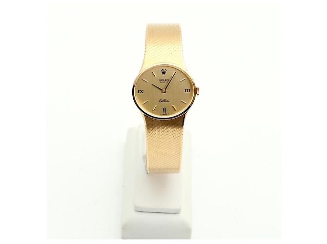 Rolex Cellini Vintage Small Damenuhr integriert, Gold, Gold Golden - Ansicht 5