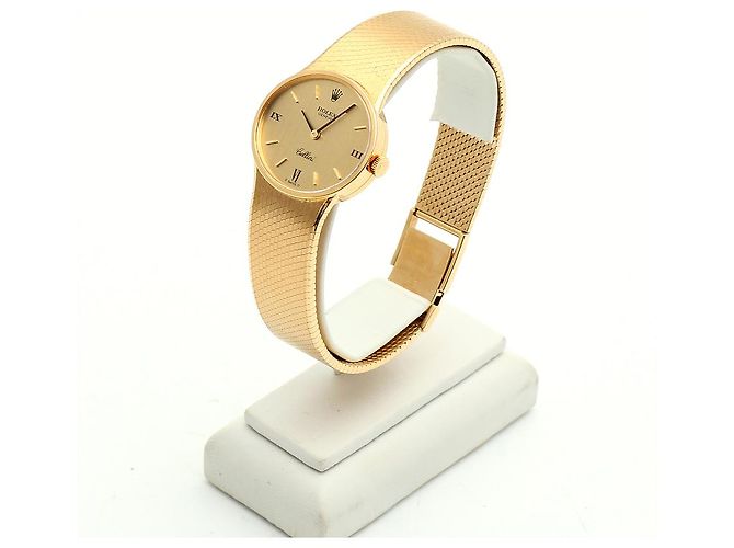 Rolex Cellini Vintage Small Damenuhr integriert, Gold, Gold Golden - Ansicht 6