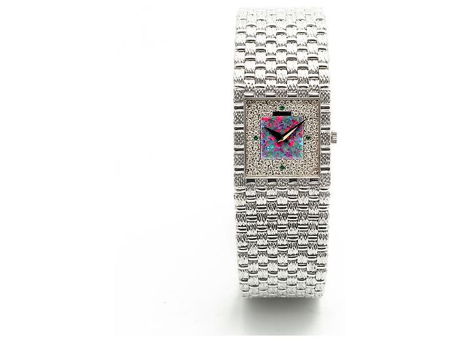 Piaget Relógio de quartzo masculino em ouro branco com mostrador de diamante e opala - vista 20