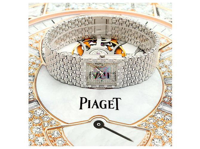 Piaget Relógio de quartzo masculino em ouro branco com mostrador de diamante e opala - vista 26