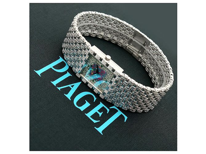 Piaget Relógio de quartzo masculino em ouro branco com mostrador de diamante e opala - vista 27