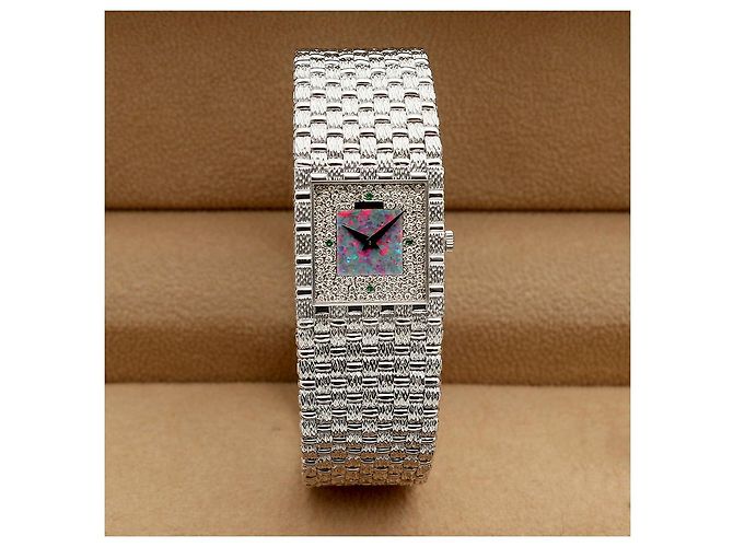 Piaget Relógio de quartzo masculino em ouro branco com mostrador de diamante e opala - vista 28