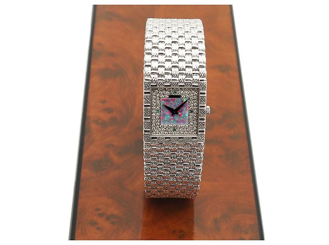 Piaget Relógio de quartzo masculino em ouro branco com mostrador de diamante e opala - vista 29