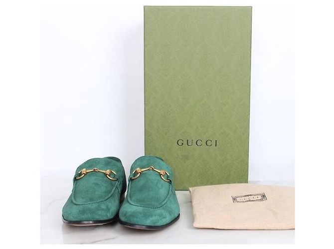 Gucci Mocassino in scamosciato verde - vista 2