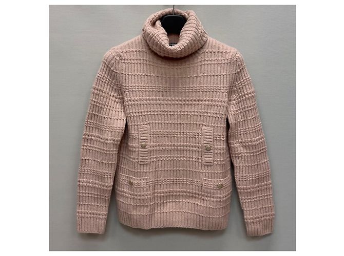 Chanel Maglione in maglia di cashmere Rosso - vista 2