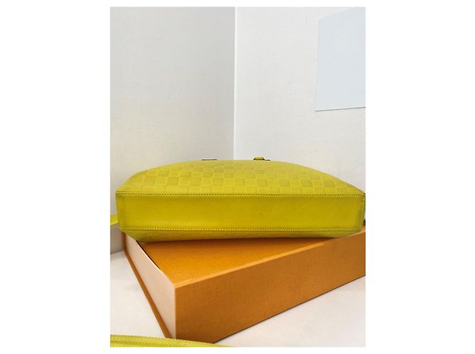 Louis Vuitton Portadocumenti Business Document Bag Damier Infinite Giallo - vista 11