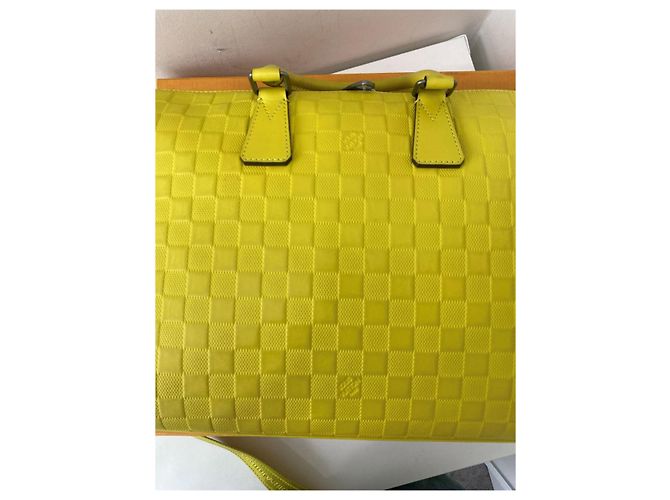Louis Vuitton Portadocumenti Business Document Bag Damier Infinite Giallo - vista 6