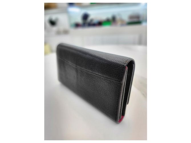 Louis Vuitton Taurillon Leder Geldbörse Schwarz - Ansicht 14