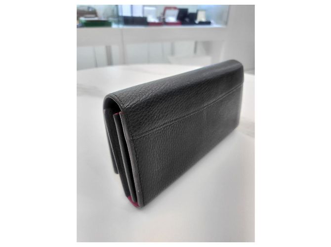 Louis Vuitton Taurillon Leder Geldbörse Schwarz - Ansicht 15