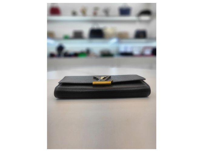 Louis Vuitton Taurillon Leder Geldbörse Schwarz - Ansicht 17