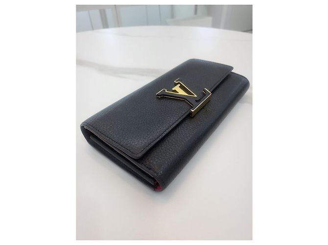Louis Vuitton Taurillon Leder Geldbörse Schwarz - Ansicht 20