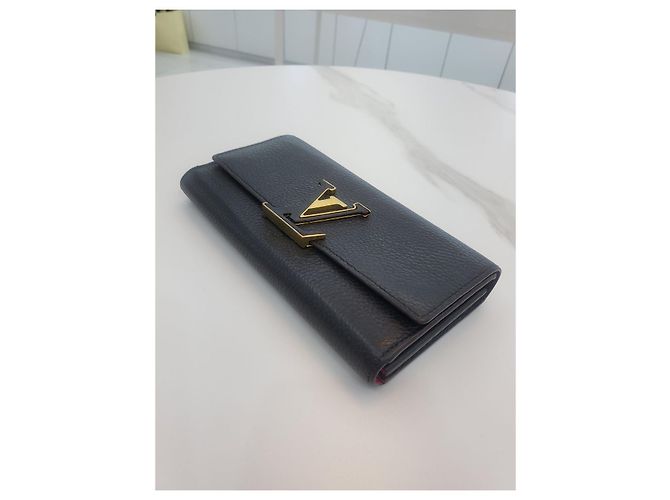 Louis Vuitton Taurillon Leder Geldbörse Schwarz - Ansicht 7
