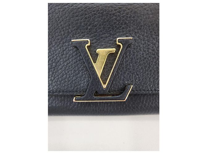 Louis Vuitton Taurillon Leder Geldbörse Schwarz - Ansicht 9