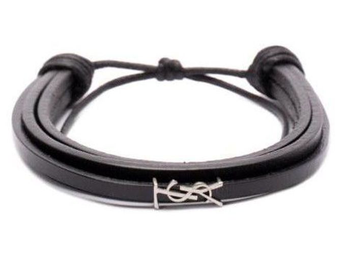 Saint Laurent Bracciale in pelle a più fili - vista 4